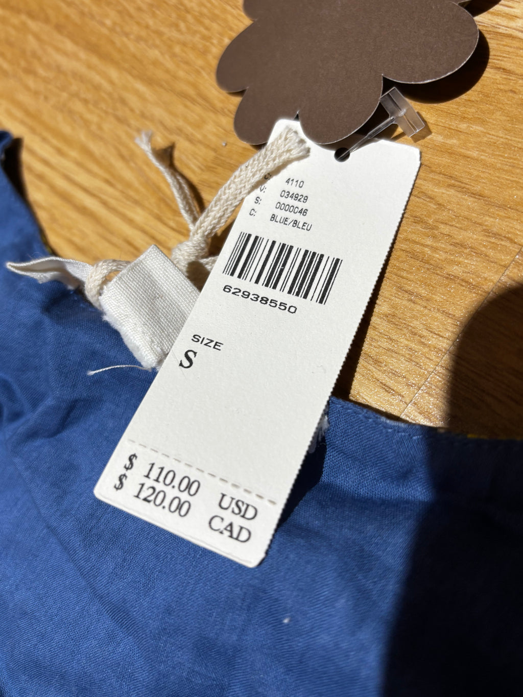 Anthropologie Blue Printed Peplum Blouse NWT ♡︎