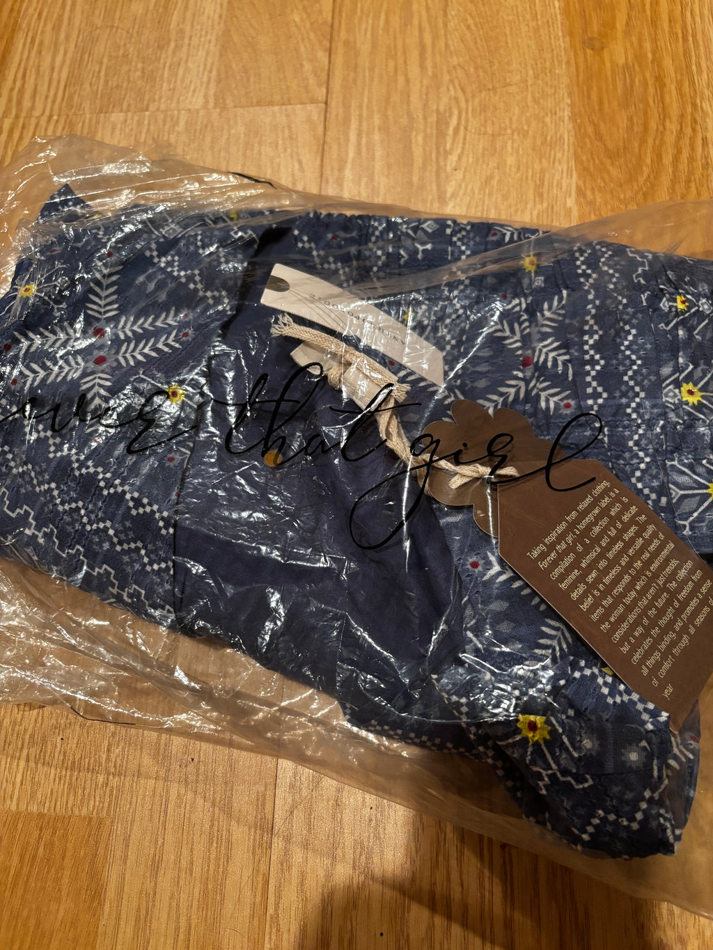 Anthropologie Blue Printed Peplum Blouse NWT ♡︎