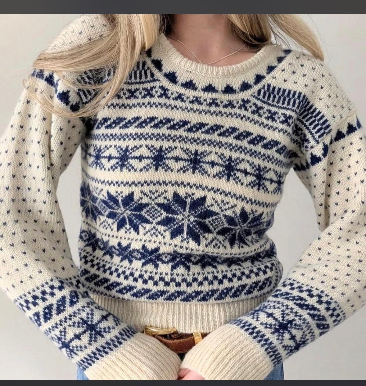 ♡︎. Vintage Nordic Wool Sweater S